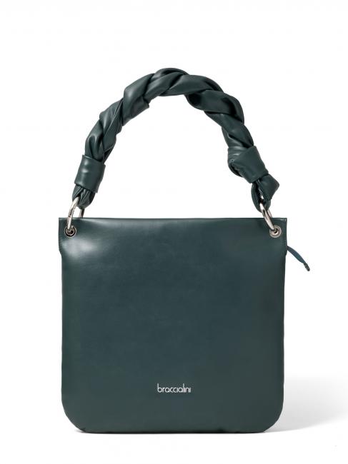 BRACCIALINI CHARLIZE Leather bag with shoulder strap GREEN - Women’s Bags