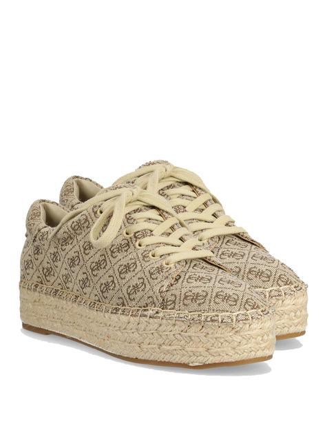 GUESS MALEE Espadrilles with laces Beige / Brown - Women’s shoes