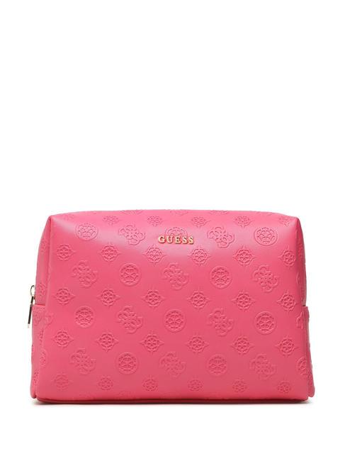 GUESS 4G LOGO PEONY Large top zip toiletry bag fuchsia - Sachets & Travels Cases