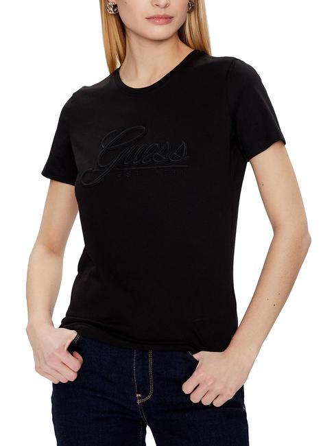 GUESS SCRIPT Cotton T-Shirt jetbla - T-shirt