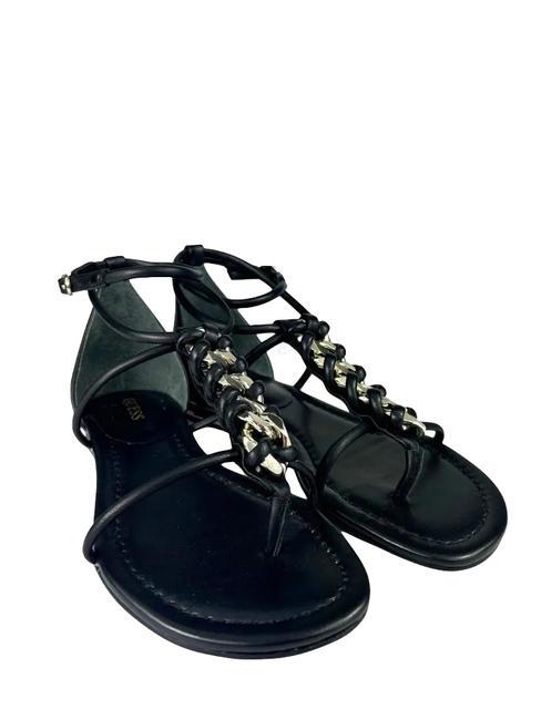 GUESS CADHA Leather thong sandals BLACK - Women’s shoes