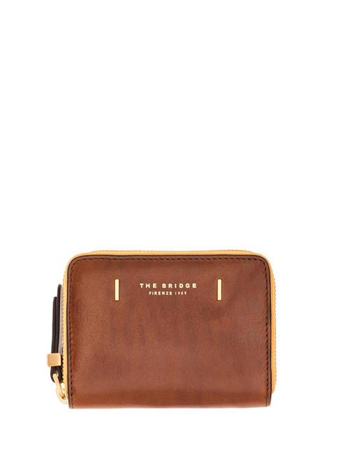 THE BRIDGE CHIARA Small wallet in leather BROWN - Women’s Wallets