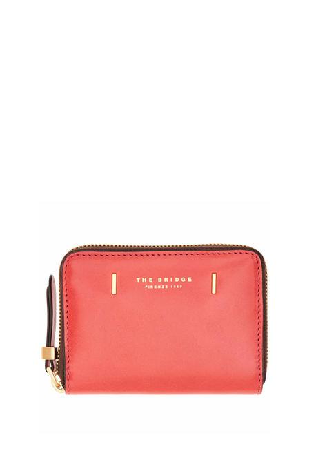 THE BRIDGE CHIARA Small wallet in leather grilled salmon gold - Women’s Wallets