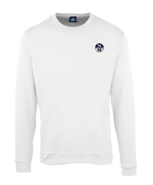 NORTH SAILS Felpa gircollo logo  white - Sweatshirts