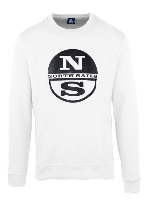 NORTH SAILS LOGO PRINT Crew neck sweatshirt white - Sweatshirts