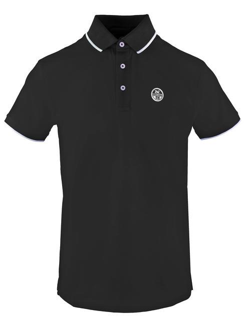 NORTH SAILS N|S Polo shirt in cotton jersey black - Polo shirt