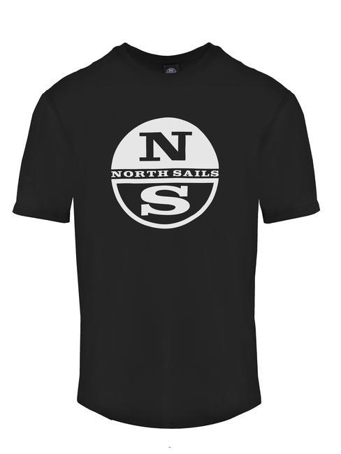 NORTH SAILS LOGO PRINT Cotton T-shirt black - T-shirt