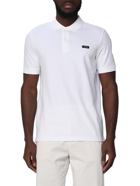 CALVIN KLEIN STRETCH PIQUE Slim fit polo shirt in cotton Bright White - Polo shirt