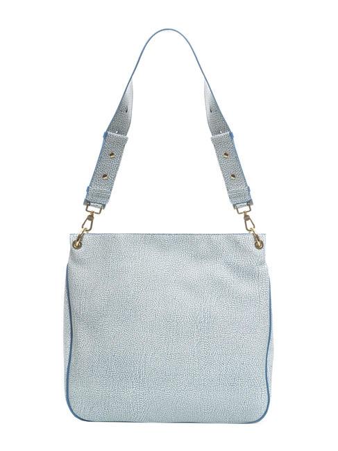 BORBONESE GRAFFITI Large hobo bag sky blue - Women’s Bags