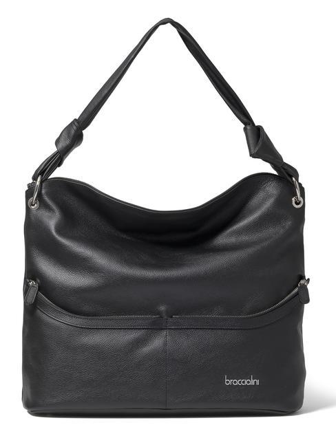 BRACCIALINI NORA Leather pouch bag Black - Women’s Bags