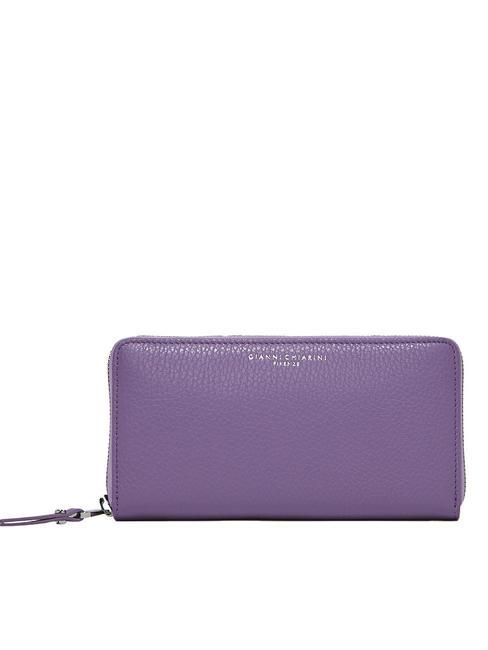 GIANNI CHIARINI GRAIN Large zip around leather wallet wisteria - Women’s Wallets