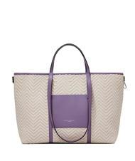 GIANNI CHIARINI SUPERLIGHT Straw and leather shopping bag var. wisteria - Women&rsquo;s Bags - 1