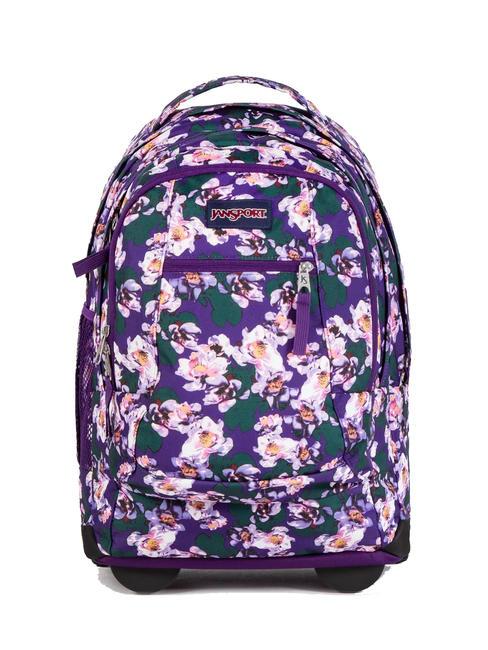 JANSPORT DRIVER 8 Backpack with trolley purple petals - Backpack trolleys