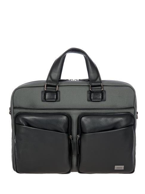 BRIC’S BRIC’S folder bag MONZA, 15” PC case, with shoulder strap grey/black - Work Briefcases