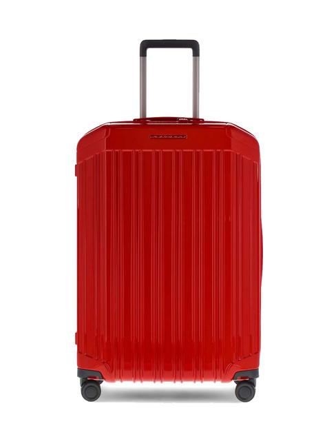 PIQUADRO PQ-LIGHT Ultra slim medium trolley RED - Rigid Trolley Cases