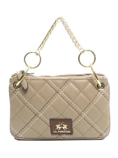 LA MARTINA HELDA Mini bag with chain beige - Women’s Bags
