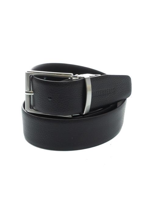 BIKKEMBERGS DOUBLE Reversible leather belt, can be shortened BLACK - Belts