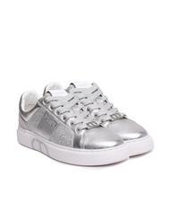 TWINSET PRINT OVAL T Laminated leather sneaker - Women&rsquo;s shoes