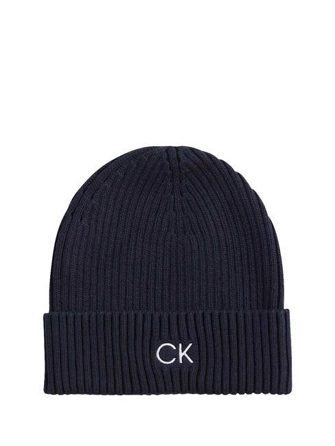 CALVIN KLEIN CLASSIC Cotton and cashmere hat ck navyck - Hats