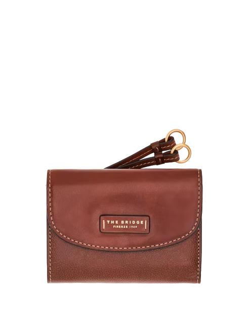 THE BRIDGE CARLOTTA Small wallet in leather BROWN - Women’s Wallets