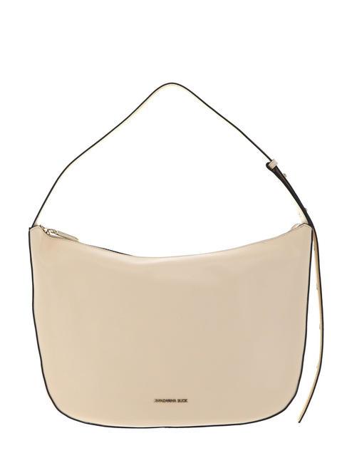 MANDARINA DUCK LUNA Leather shoulder bag macadamia - Women’s Bags