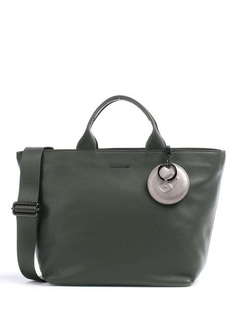 MANDARINA DUCK MELLOW Leather handbag with shoulder strap loden - Women’s Bags