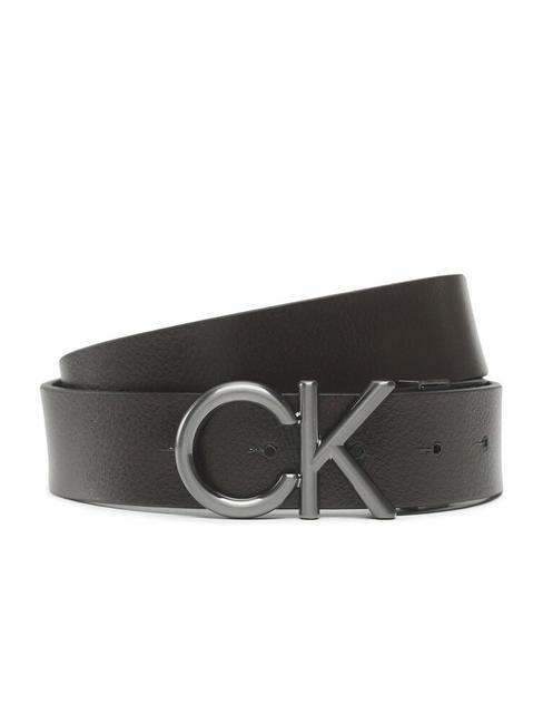 CALVIN KLEIN CK METAL BOMBE REV Double face leather belt ckblack - Belts