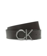 CALVIN KLEIN CK METAL BOMBE REV Double face leather belt - Belts