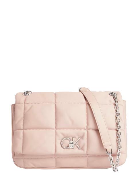 CALVIN KLEIN RE-LOCK QUILT Nylon shoulder bag cafe au lait - Women’s Bags