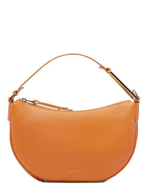 COCCINELLE PRISCILLA Bag with shoulder strap, in leather paprika - Women’s Bags