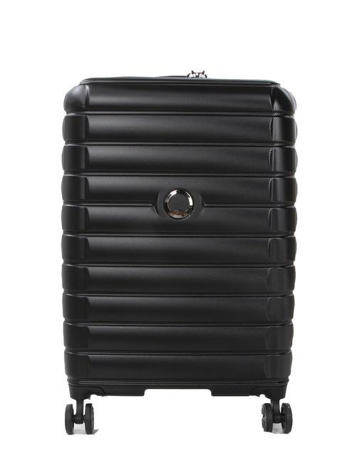 DELSEY SHADOW 5.0 Large size trolley, expandable Black - Rigid Trolley Cases