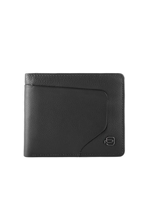 PIQUADRO AKRON Wallet with removable document holder Black - Men’s Wallets