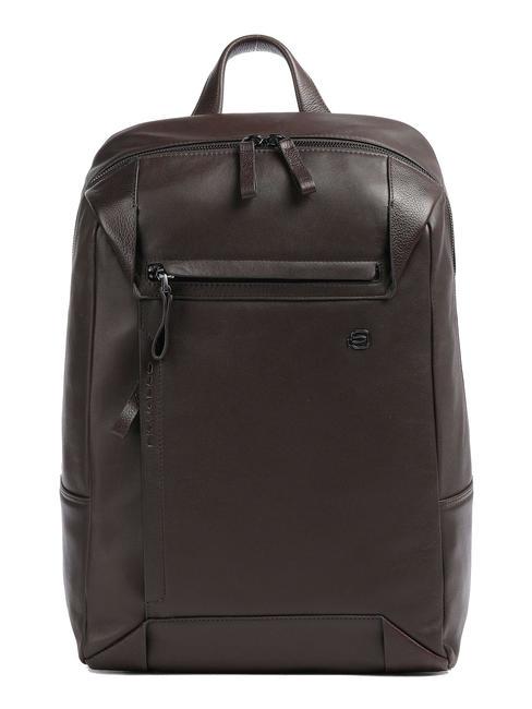 PIQUADRO PAN Leather backpack for 15" pc MORO - Laptop backpacks
