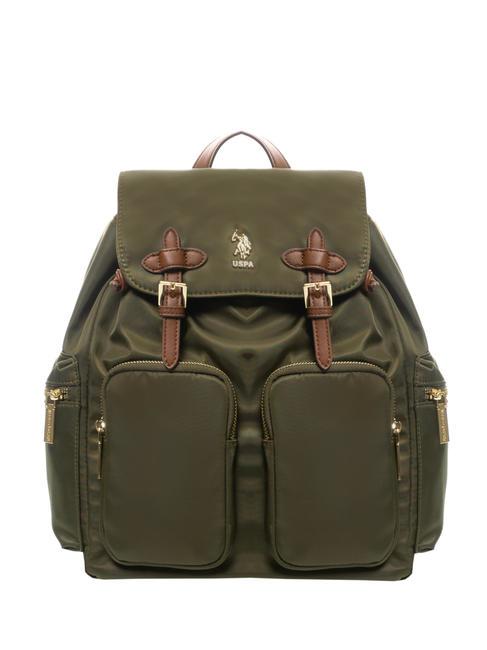 U.S. POLO ASSN. HOUSTON Shoulder backpack green/tan - Women’s Bags