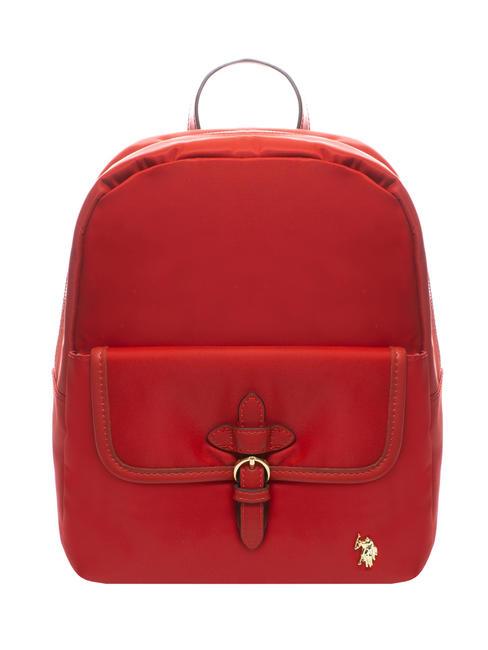 U.S. POLO ASSN. HOUSTON Backpack with pocket bay city shoulder bag with flap red - Women’s Bags