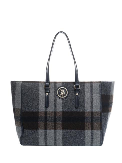 U.S. POLO ASSN. TROPHY Large fabric shopping bag BLUE - Women’s Bags