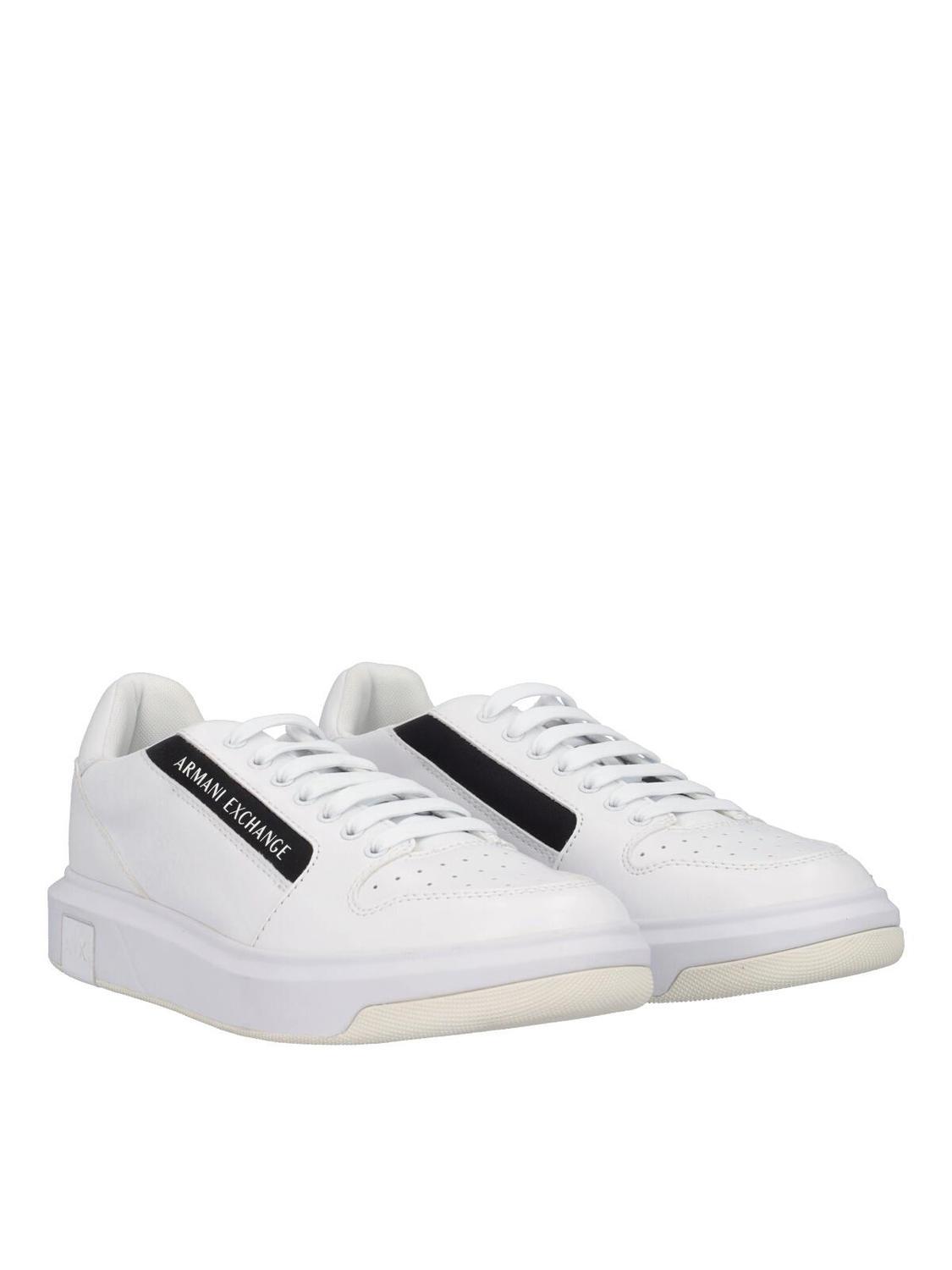 Armani Exchange Lateral Logo Sneakers Optical White+Black - Buy At Outlet  Prices!