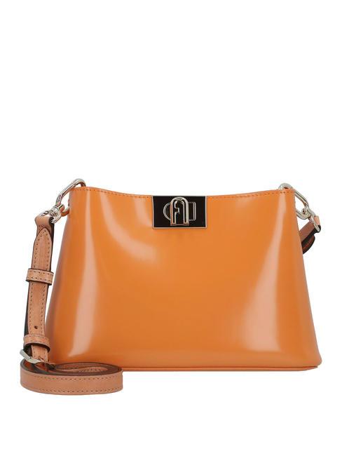 FURLA FLEUR Small calf leather shoulder bag marmalade - Women’s Bags