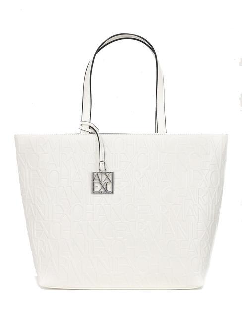 ARMANI EXCHANGE LOGO EMBOSSED Logo Print Shopper Bag white - Women’s Bags