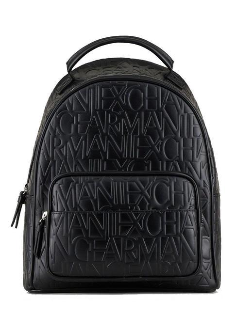 ARMANI EXCHANGE LOGO ALL OVER Backpack with pocket Black - Women’s Bags