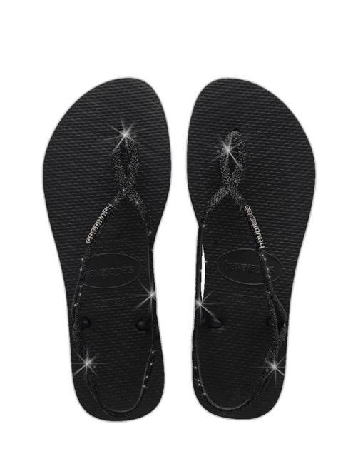HAVAIANAS LUNA SPARKLE Flip flop sandals BLACK - Women’s shoes