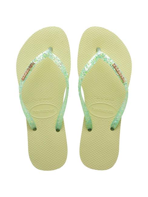 HAVAIANAS SLIM GLITTER FLOURISH Rubber flip flops green garden - Women’s shoes