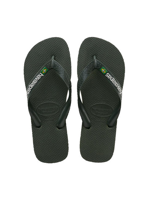 HAVAIANAS BRASIL LOGO Men's flip flops black black - Unisex shoes