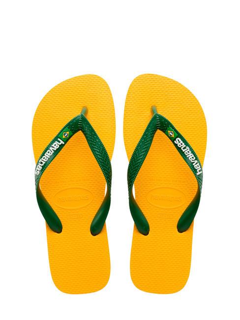 HAVAIANAS BRASIL LOGO Men's flip flops pop yellow - Unisex shoes