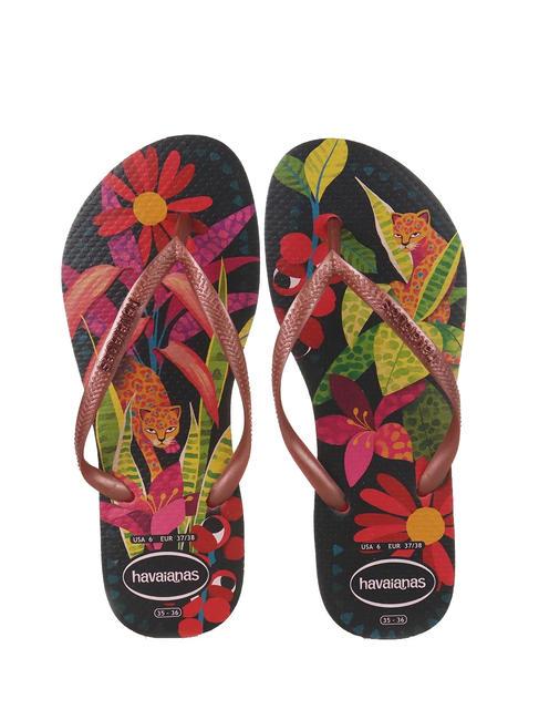 HAVAIANAS  SLIM TROPICAL flip flops salmon - Women’s shoes