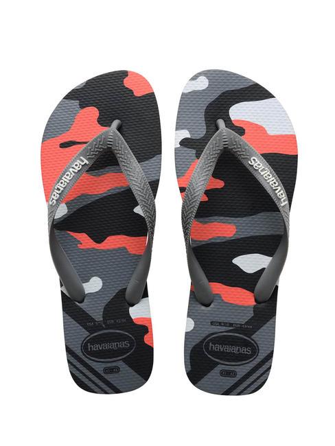 HAVAIANAS flip flops TOP CAMU NEW GRAPHITE - Unisex shoes