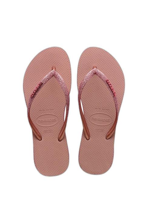 HAVAIANAS SLIM SPARKLE II Flip flops crocus rose/golden blush - Women’s shoes