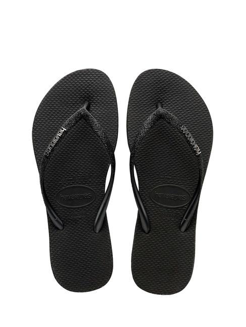 HAVAIANAS SLIM SPARKLE Flip flops BLACK - Women’s shoes