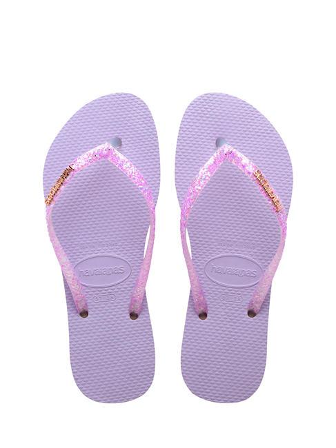 HAVAIANAS SLIM GLITTER FLOURISH Rubber flip flops purple - Women’s shoes
