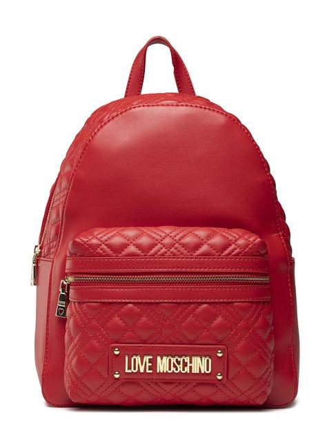 LOVE MOSCHINO QUILTED Round backpack with pocket red - Women’s Bags